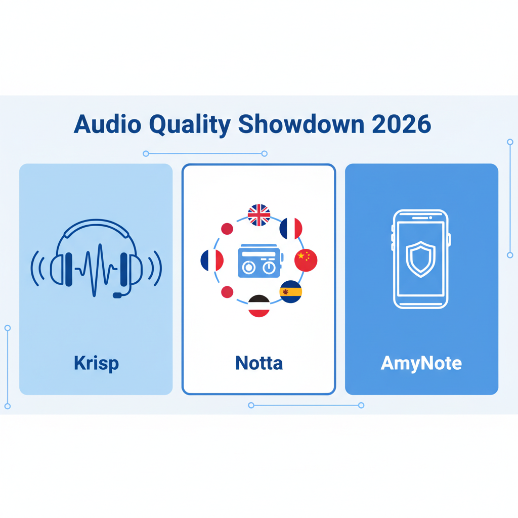 Krisp vs Notta vs AmyNote comparison